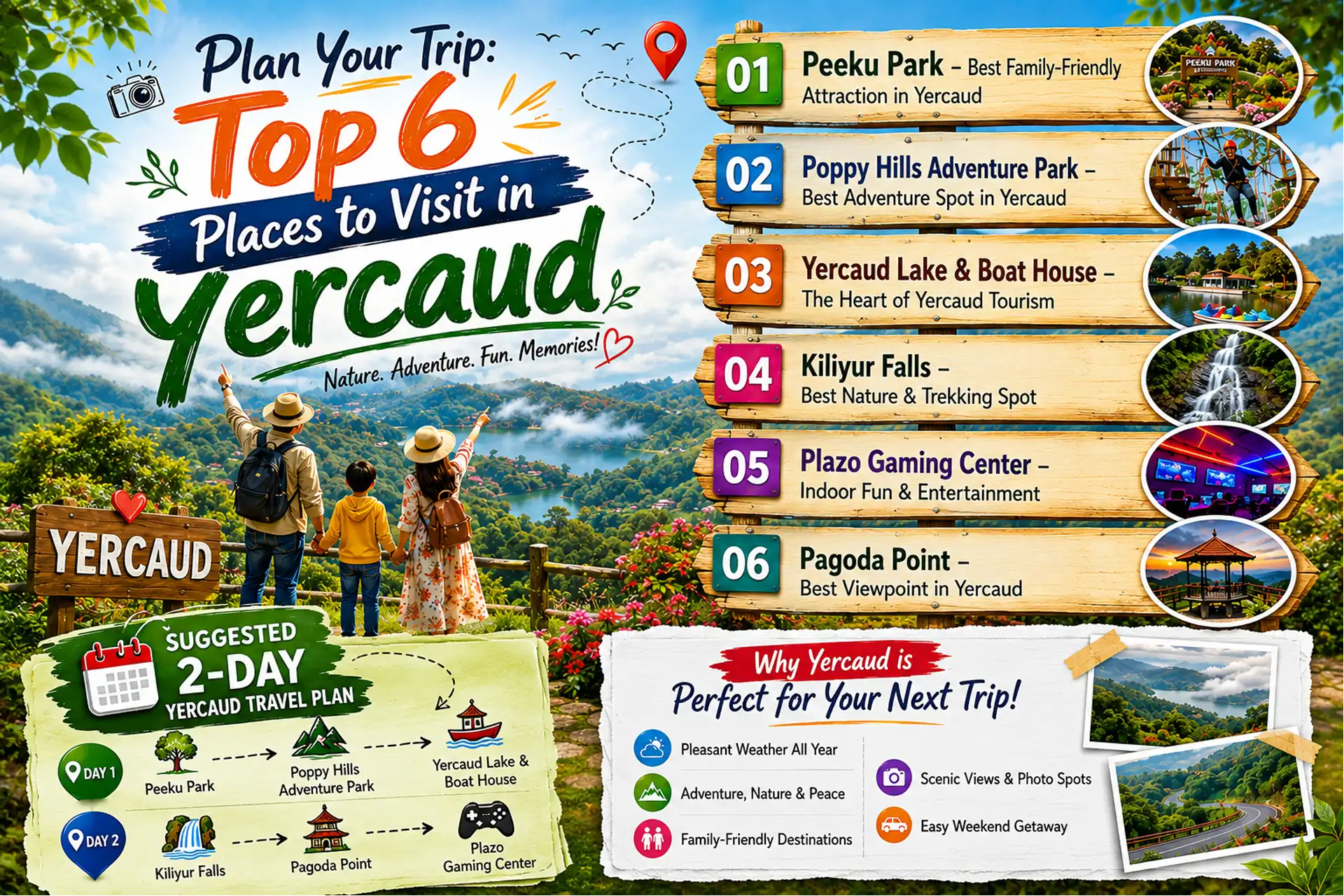 Plan Your Trip:
Top 6 Places to Visit in Yercaud - Peeku Park
